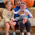 Marla Sokoloff Instagram - 🎃 First patch experience for my sweet baby pumpkin. OG pumpkins had fun too. 🎃 Toluca Lake Pumpkin Festival / Christmas Trees