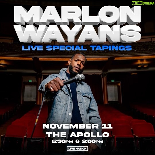 Marlon Wayans Instagram - NEW YORK!!! 11/11 2 shows one night at the @apollotheater in HARLEM! Be in the house Asi film my special # 4… it’s my best work!