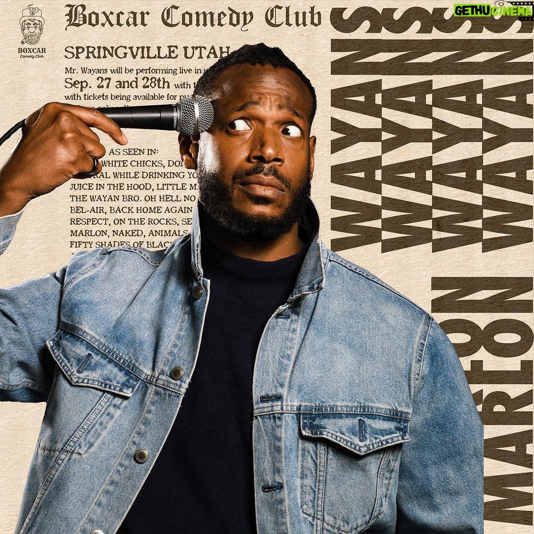 Marlon Wayans Instagram - We're proud to announce that the legendary and hilarious Marlon Wayans will be with us September 27 & 28. Get your tickets and get ready to laugh! #comedian #springvilleutah #marlonwayans Springville, Utah