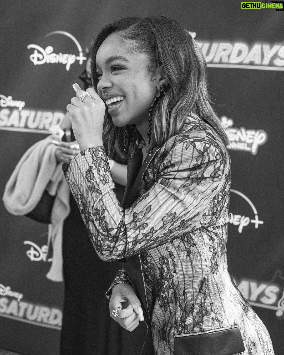Marsai Martin Instagram - Saturdays is out TONIGHT on @disneychannel at 9P + @disneyplus tomorrow 🥹 It’s finally here and I hope you love and support it as much as I do. Lmk what y’all think when u see it 🤪 This one for the culture 💯