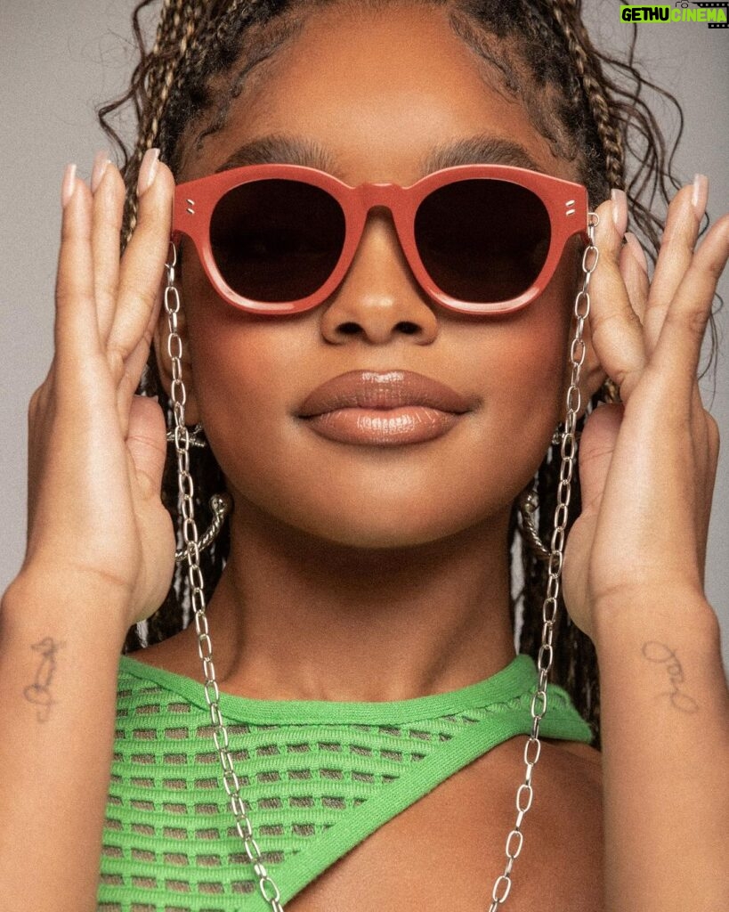 Marsai Martin Instagram - 🌟 It's finally here! 🌟 We're proud to announce our collaboration with the one and only @MarsaiMartin for the launch of our exclusive glasses collection! Embrace your unique style with @MarsaiMartin x #GlassesUSA. #FourEyes are better than two. 💙