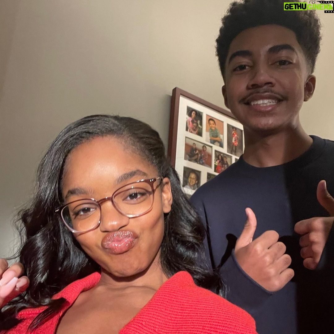 Marsai Martin Instagram - Forever my twin 🤍 Happy Birthday broski!! Love you always #barbecuechicken