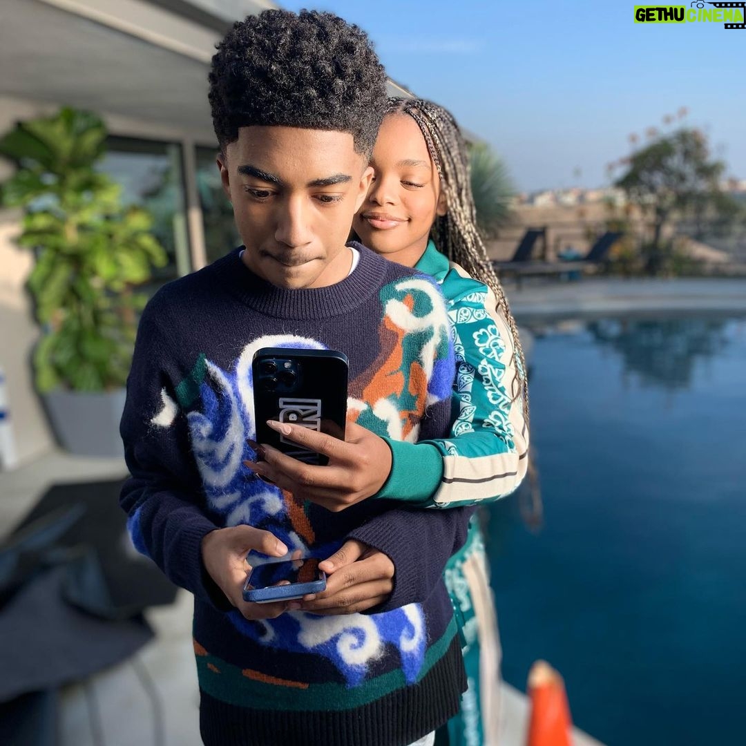Marsai Martin Instagram - Forever my twin 🤍 Happy Birthday broski!! Love you always #barbecuechicken