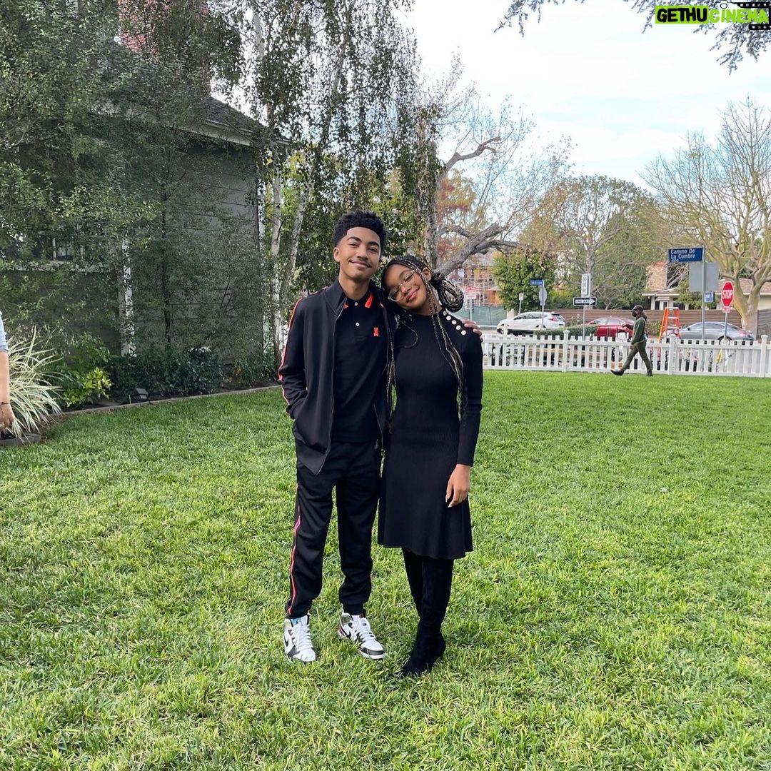 Marsai Martin Instagram - Forever my twin 🤍 Happy Birthday broski!! Love you always #barbecuechicken