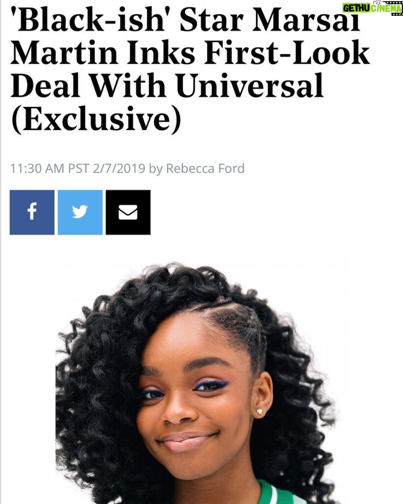 Marsai Martin Instagram - Very excited to see what the future holds ✨ Link in bio❤️