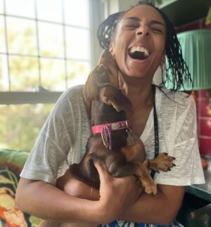 Marsha Thomason Instagram - Meet Miss Dusty Pucci Angel, she belongs to my friend. What a beauty! Just don’t tell my boy Baxter that I’ve been seeing other dogs!😉
