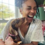 Marsha Thomason Instagram - Meet Miss Dusty Pucci Angel, she belongs to my friend. What a beauty! Just don’t tell my boy Baxter that I’ve been seeing other dogs!😉