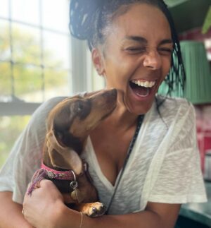 Marsha Thomason Instagram - Meet Miss Dusty Pucci Angel, she belongs to my friend. What a beauty! Just don’t tell my boy Baxter that I’ve been seeing other dogs!😉