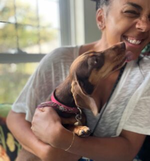 Marsha Thomason Instagram - Meet Miss Dusty Pucci Angel, she belongs to my friend. What a beauty! Just don’t tell my boy Baxter that I’ve been seeing other dogs!😉
