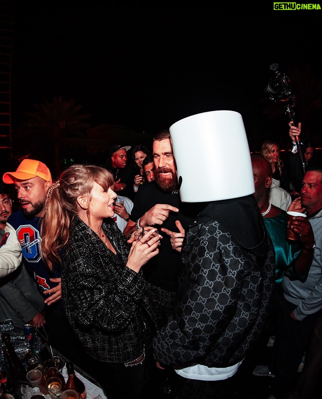 Marshmello - 604.4K Likes - Congrats to the @chiefs on the back to back win and my brothers @patrickmahomes @killatrav @tommy_townsend , happy we were able to celebrate the dynasty properly at @xslasvegas last night!