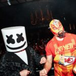 Marshmello Instagram - Congrats to the @chiefs on the back to back win and my brothers @patrickmahomes @killatrav @tommy_townsend , happy we were able to celebrate the dynasty properly at @xslasvegas last night! XS Las Vegas