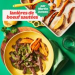Martin Juneau Instagram - Un festin estival en vue : lanières de bœuf sautées, salsa verde épicée à la coriandre et aux câpres, patates douces sous le gril. 😋🌶️