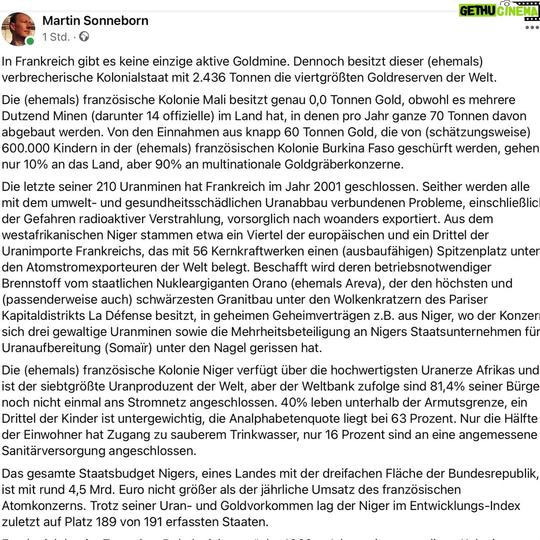 Martin Sonneborn - 6K Likes - Der etwas andere Blick auf Niger...