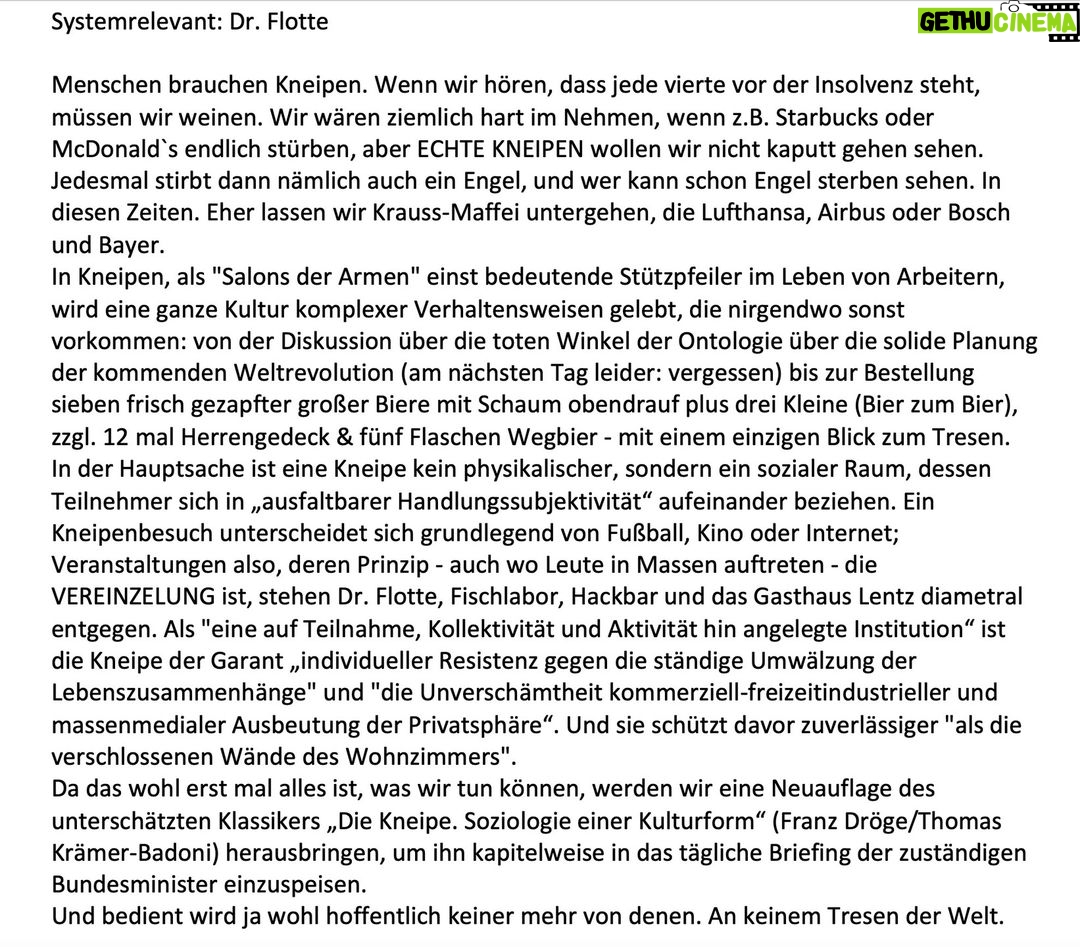 Martin Sonneborn Instagram - Jetzt auch noch Kneipensterben in Berlin? Langsam reicht's, Ampel... Aus Sonneborn / Latour: "99 Ideen zur Wiederbelebung der politischen Utopie", KiWi