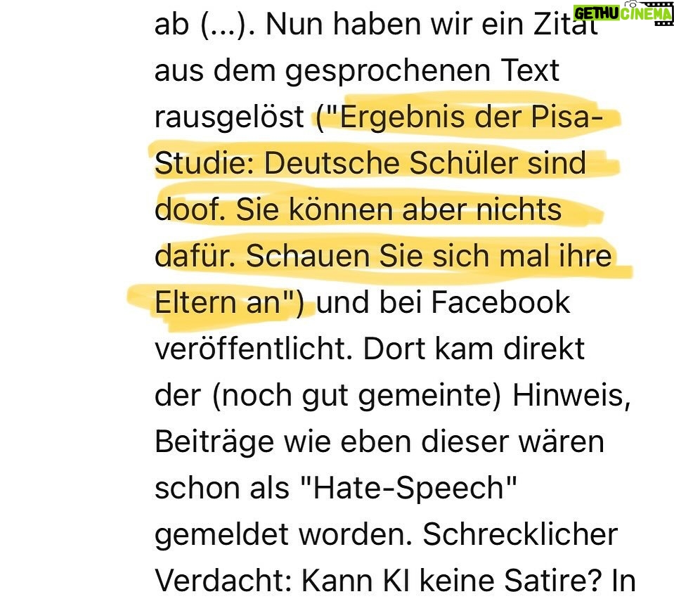 Martin Sonneborn Instagram - Ups, „Hate-Speech“ im neuen „Bericht aus Brüssel“ (YouTube)… KI-Smiley
