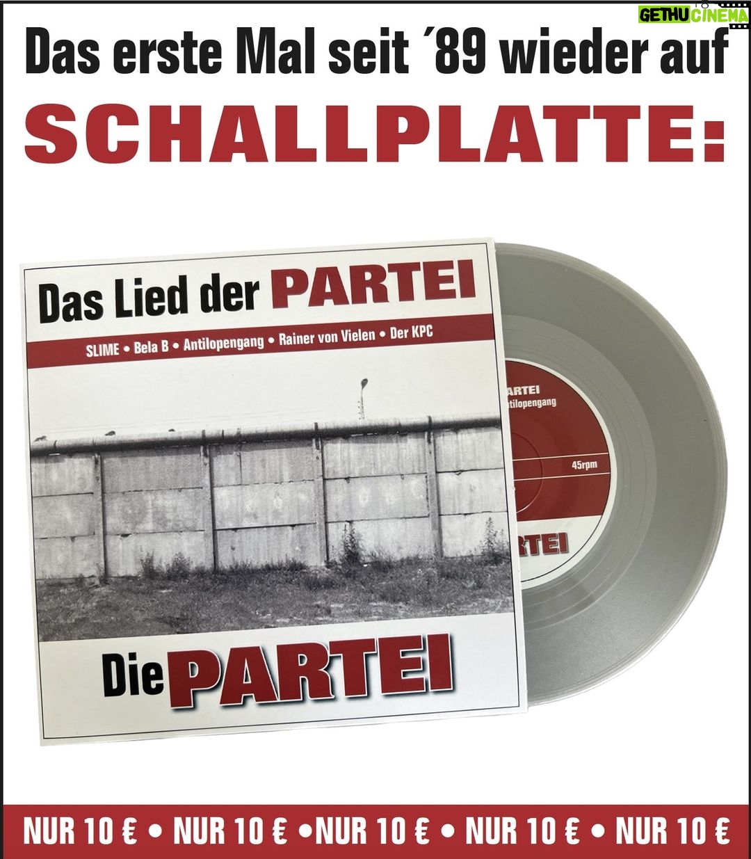 Martin Sonneborn - 3.9K Likes - Achtung, Durchsage! Jetzt neu in der Zentralen Bezugsstelle für PARTEI-Material: Das Lied der PARTEI. Mit SLIME, Bela B, Antilopengang, Rainer von Vielen, KPC