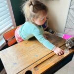 Mary Katharine Ham Instagram - Toddler preps for some old-school book learning. 📚👧🏼