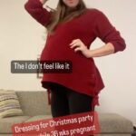Mary Katharine Ham Instagram - Dressing while pregnant. It’s a whole thing. I’ve been trying to take some risks and look like a real human during the home stretch. It’s decent motivation to have an event every 3 days. Here’s what I’ve come up with! These are all a combo of @nuuly rentals (baggy velvet pants and caftan are @freepeople), @goodwillintl (blazer and sweater), and my closet (green dress and tank top). Make it work! #thirdtrimester #pregnantbelly #pregnancy