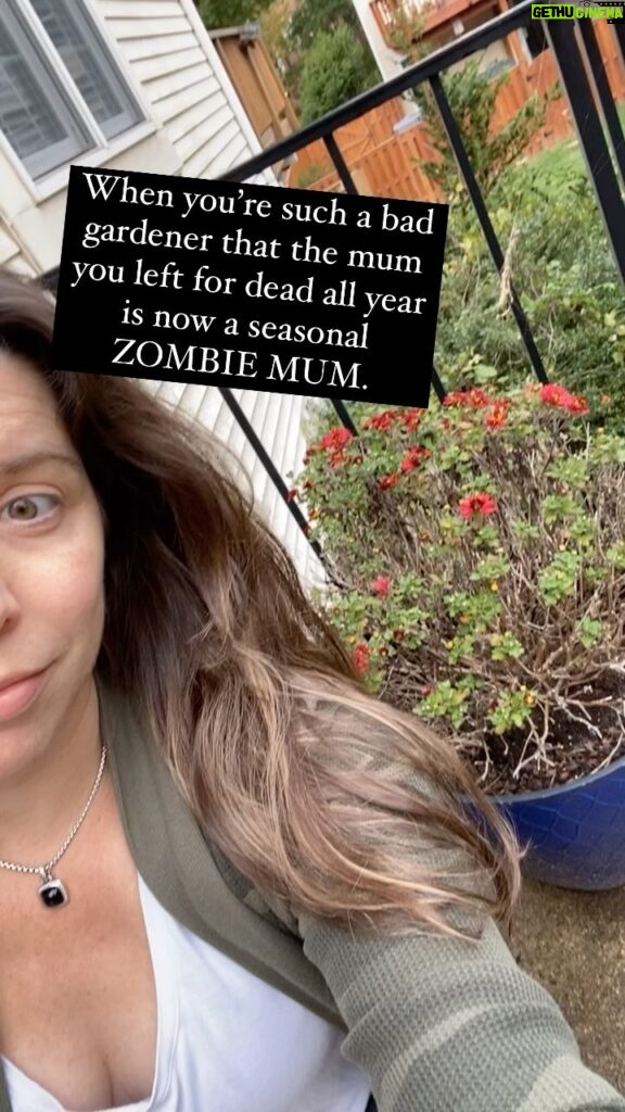 Mary Katharine Ham Instagram - When your mum is dead for a year due to your neglect but comes back, I would argue it’s even better seasonal decor BECAUSE IT IS A ZOMBIE MUM. 🧟‍♀️🌼🎃