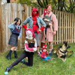 Mary Katharine Ham Instagram - All right, let’s do this one last time. We are Gwen Stacy, Peni Parker, Miles Morales and Peter Porker (Spider-Ham!), Peter Parker and Mayday. We were bitten by a radioactive spider (Scout), and for one night, we’ve been the one and only Spider-Man. I’m pretty sure you know the rest. 🕷️🕸️🎃 #halloweencostume #intothespiderverse