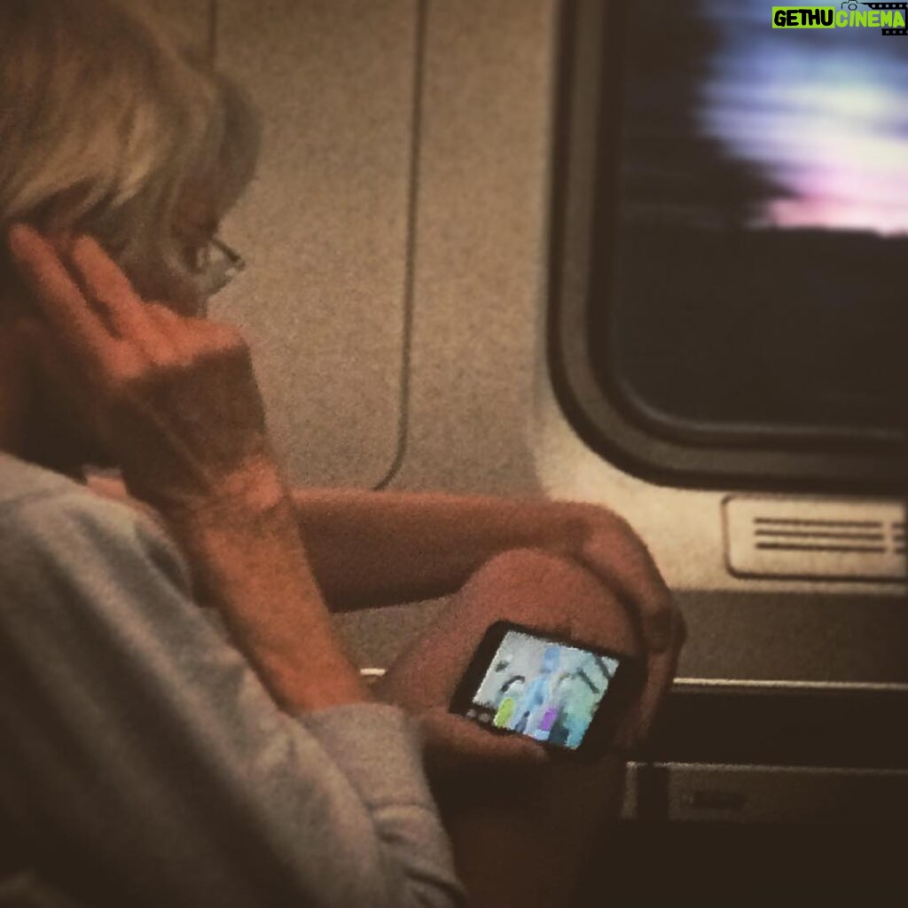 Mary Wiseman Instagram - This old lady is watching Rick and Morty on the train. 👌🏻
