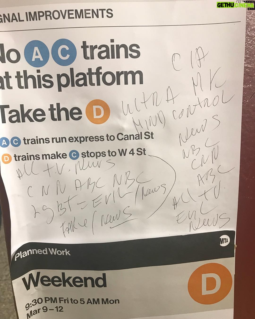 Mary Wiseman - 442 Likes - Wait so can I get back on the C at canal or does the CIA use mind control on us through the news? UGH #FIXTHEMTA