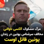 Masih Alinejad Instagram - . پوتین مخالف سرشناس خود را در زندان کشت. مقامات زندانی که آلکسی ناوالنی منتقد و مخالف سرشناس پوتین در آن محبوس بود از مرگ ناگهانی او در زندان خبر دادند. مقامات روسی اعلام کردند که او در هنگام هواخوری ناگهان بد حال شد و به زمین افتاد. چه کسی باور می‌کند؟ همه می‌دانند که پوتین قاتل اوست. یک کانال تلگرامی در روسیه ویدئوی جلسهٔ دیروز آلکسی ناوالنی در دادگاه را منتشر کرد که او را سر حال و خندان نشان می‌دهد که با قاضی شوخی می‌کند. پیش از این نیز به جان این مخالف سرشناس پوتین با ماده سمی سوء قصد شده بود که او پس از درمان و معالجه تصمیم گرفت به روسیه بازگردد. دیکتاتورها روش کارشان شبیه هم است. قتل و ترور و حذف فیزیکی مخالفان امضای پوتین و خامنه‌ای و سایر حکام خودکامه است.
