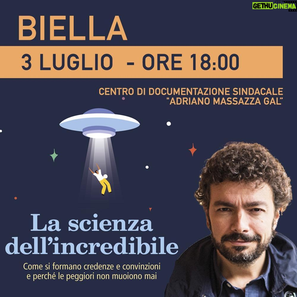 Massimo Polidoro Instagram - QUESTA SERA alle ore 18:00 presento "La scienza dell'incredibile" a BIELLA. Vi aspetto! @feltrinelli_editore