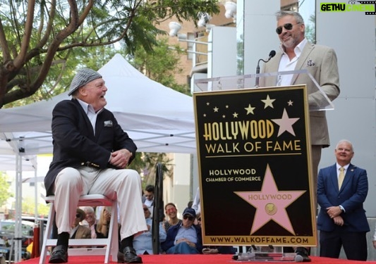 Matt LeBlanc Instagram - Big congratulations to @stacykeach for receiving his star on the walk of fame. Right in front of the bank too. Well done.