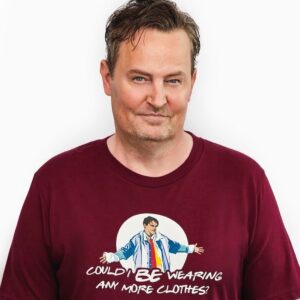 Matthew Perry Instagram - There is only 1 day left to support our first ever limited edition @friends cast merchandise collection. These fan favorite designs from seasons 1-3 will be gone tomorrow so get your gear before it's too late at represent.com/friends (link to buy in bio)