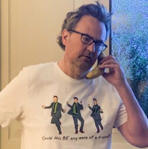 Matthew Perry Instagram - What is this, a limited edition t-shirt for charity? For two weeks only, I'm releasing an apparel collection! Proceeds will support the World Health Organization's COVID 19 relief efforts. Link in bio. Banana not included.
