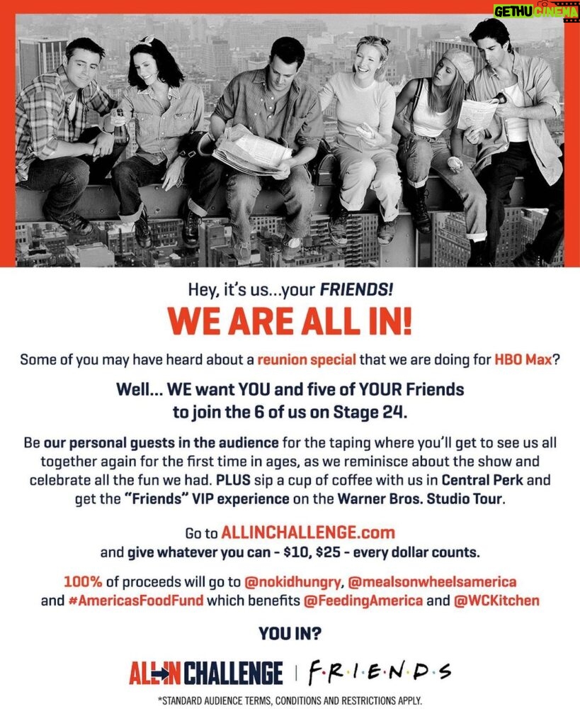 Matthew Perry Instagram - We are all in. We hope you will be too. #ALLINCHALLENGE