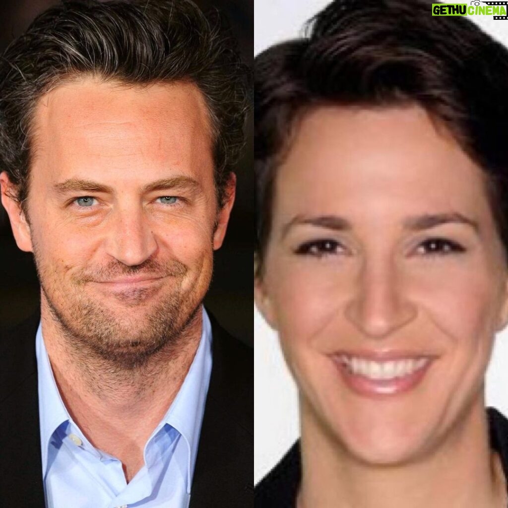 Matthew Perry Instagram - Ok everyone, let’s play a game... which one of these two people are Rachel Maddow? @maddowshow