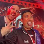Matthew Rehwoldt Instagram - Awesome time last night at @njpw1972 #ASJF2023 with my broadcast colleagues! Catch up on @njpwworld_official if you missed the “meaty juicy” action! 🤳 @vforveda Philadelphia, Pennsylvania