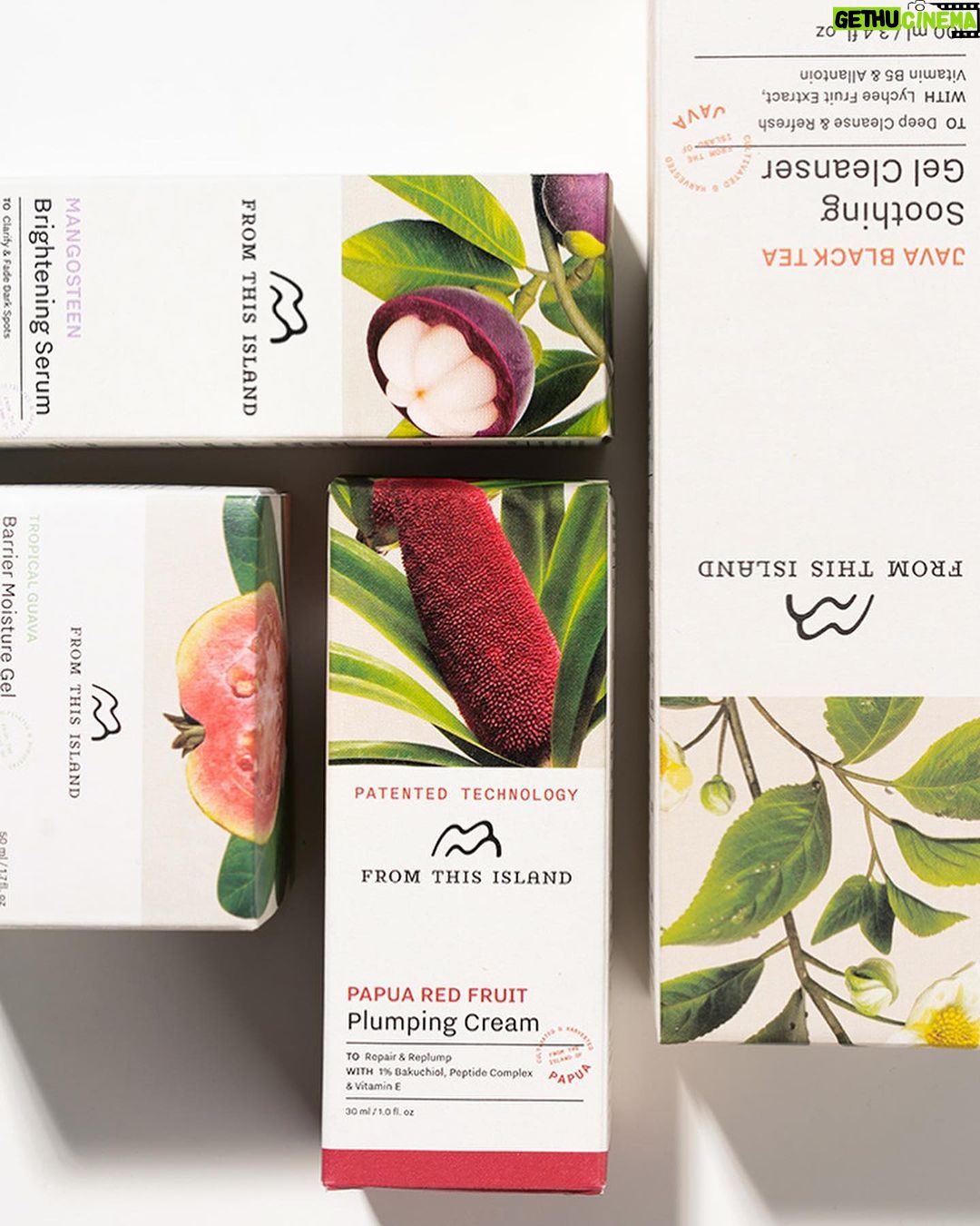 Maudy Ayunda Instagram - From the islands of Indonesia, to your skin. Presenting to you, the first four products by @fromthisisland. Each one harnessing a powerful botanical hero ingredient from Indonesia. Each one clinically tested for safety and efficacy. Each one made with intentionality and expertise. It’s been a while in the works and I can’t be more proud of these products!!! 🥹 AVAILABLE NOW online and offline at our Ashta Pop-up store. P.s Get them at @lazada_id 🫰🏼