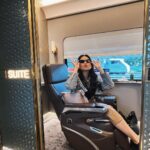 Maudy Ayunda Instagram - Day trip with @kai121_‘s new suite class compartment! Really enjoyed my own private cubicle with such comfortable seats and the great services from the lovely staff. Makes work trips less tiring. 💕
