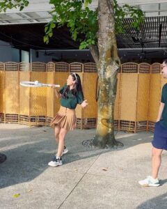 Maudy Ayunda Instagram - Tennis weekend 🎾 Slide all the way to see me lose face.