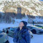 Maudy Ayunda Instagram - First time wheeling on ice. Couldn’t even drift in Mario Kart but here we are. @pertaminalub #FastronWinterDriving #FastronXLamborghiniSC #PertaminaLubricants Livigno