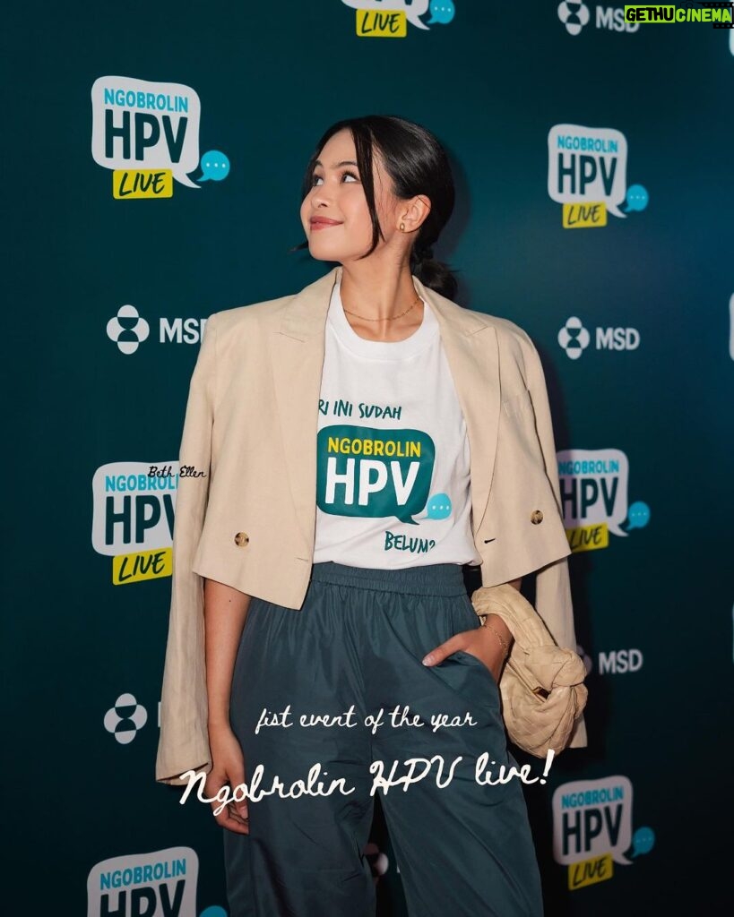 Maudy Ayunda Instagram - First event of the year - and for an important cause! Seneng bgt bisa @ngobrolinhpv bareng Mami Iren and @vidialdiano. Let’s spread the word and protect ourselves and our loved ones. ❤️