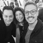 Maurício Branco Instagram – Eu , Anna Maria Tornaghi e Fabio Porchat no festão que rolou segunda na Casa de Cultura Laura Alvim .