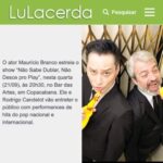Maurício Branco Instagram – Hoje eu e o ator Rodrigo Candelot voltamos ao Bar das Artes para o Show ” Não sabe dublar não desce pro Play ” no qual dublamos hits do Pop Nacional e Internacional. O show é interativo o público tambem pode participar dublando sua musica favorita . Serão 4 quartas – feiras dias 21 ( amanhã ) e 28 de Setembro  e dias 05 e 12 de outubro. O lugar é ótimo , um bar super Rock N Roll e o preço é melhor ainda . Faça sua reserva ou apenas apareça. O diversão é por nossa conta.
Bar das Artes 
Rua Aires Saldanha , 13 . ( Baixo Copa) 
As  20:30 hs ( Show Começa 21 / 21:30 )
30 $
@bardasartesrio @rodrigocandelot
@lulacerdaoficial