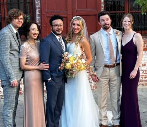 Maurissa Tancharoen Instagram - This Valentine’s Day, our entire family is over the moon that @ktanch and @ashleyedner are finally Mr. and Mrs. Tancharoen. What a magical night, what a wonderful life. I love you bro and sis!