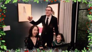Maurissa Tancharoen Instagram - Happy Holidays!  See you in 2023.  Love,  Mo, Jed and Benny Sue  #politicsfreexmas