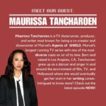 Maurissa Tancharoen Instagram - 🎬 And… ACTION: Season 7 Episode 7 is live! ✨ ⭐ Listen as co-hosts Naina and Isabel, along with DAG’s Podcast Manager Lindsay, chat with Maurissa Tancharoen, co-creator of Marvel’s Agents of SHIELD! From advice she wished she knew before in the TV/film industry to her thoughts on the recent SAG and WGA strikes and the historic wins that resulted, hear it all and more by clicking the link in our bio! 🎧 📣 Listen to Season 7 Episode 7 out NOW on ALL major podcast platforms! Writer: Emma Illustrator: Rin #DearAsianGirl #DAG #MarvelsAgentsofSHIELD #Marvel #TV #Film #tv #showrunner