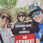 Maurissa Tancharoen Instagram - Week 3 with my friends and my piece of gum. #wgastrong #aawc The Walt Disney Studios