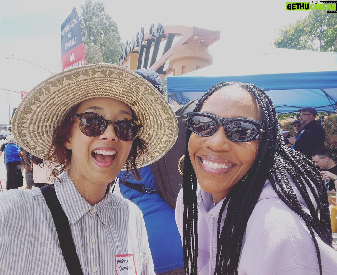 Maurissa Tancharoen Instagram - Week 3 with my friends and my piece of gum. #wgastrong #aawc The Walt Disney Studios