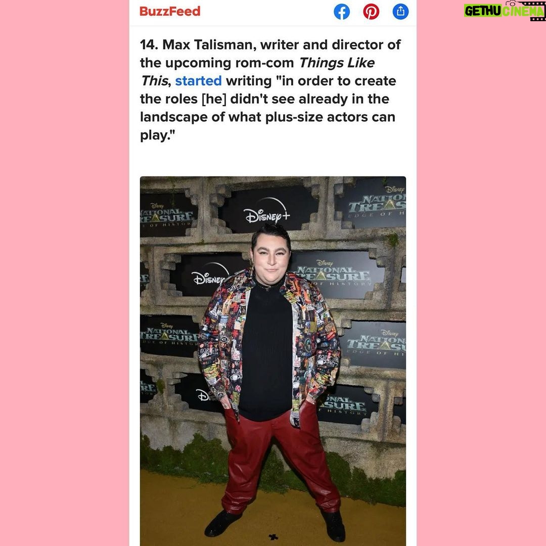 Max Talisman Instagram - OMG millennial life goal achieved! Iām on a BuzzFeed list š Thank you so much @buzzfeed & @buzzfeedceleb for including me on such an special list featuring a few of my heroes. More soon!