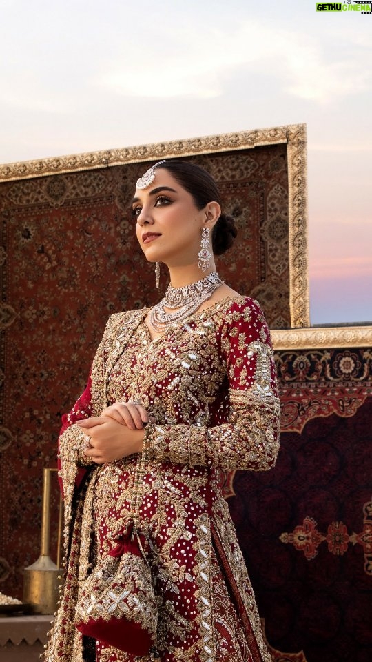 Maya Ali Instagram - Surkh | Bridals 2024 The "Surkh" collection pays homage to the royal voyage of classic red bridals inspired by luxury celebrating the enchanting myths and tales of the subcontinent told through threads and finest craftsmanship of the artisans imbibing seamless fusion of edgy classicism and elegant modernity. The adorned modern bride of today twirls like a dervish spellbound quintessentially by tunes of eternal love, traditions, and hope. Each ensemble is magistically laden with age-old techniques and tankaas of embellishment. The regal drapery adds grandeur and paints a flawless realm of festivity and glamour. Available Online! Muse: @official_mayaali Styling: @sararohaleasghar Photography: @azeemsaniofficial Videographer: @muzammilgarewal Makeup: @ayanamir.thestylist Jewellery: @farhatalijewellers Art Direction: @saadamjed16 Coordination: @naheedqaziofficial #SRA #SaraRohaleAsghar #pakistanicouture #weddings #Bridals2024 #SurkhCollection #weddingwear #pakistaniwedding #fashionista #traditional #bridestoday #festive #couture