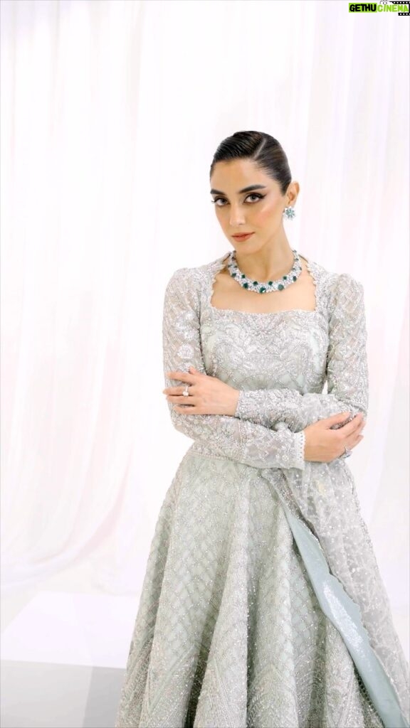 Maya Ali Instagram - Saira Shakira Bridal Couture - Fall/Winter 2024 🤍 With its unique choli cut and extensive embellishments all over the top, bottom and the dupatta; this couture masterpiece is the Bridal dress of your dreams. #SairaShakira #SairaShakiraBridalCouture #MayaAli #Luxury #Bridals #FallWinter