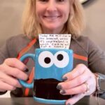 Meaghan B. Murphy Instagram – Another mug message on an upcycled Rolodex card!

“Today me will live in the moment, unless the moment is unpleasant, in which case me will eat cookies.” 🍪 

#cookie #cookiemonster #qotd #quotestoliveby #coffeetalk #coffee #sesamestreet #instagood #funny Cookies